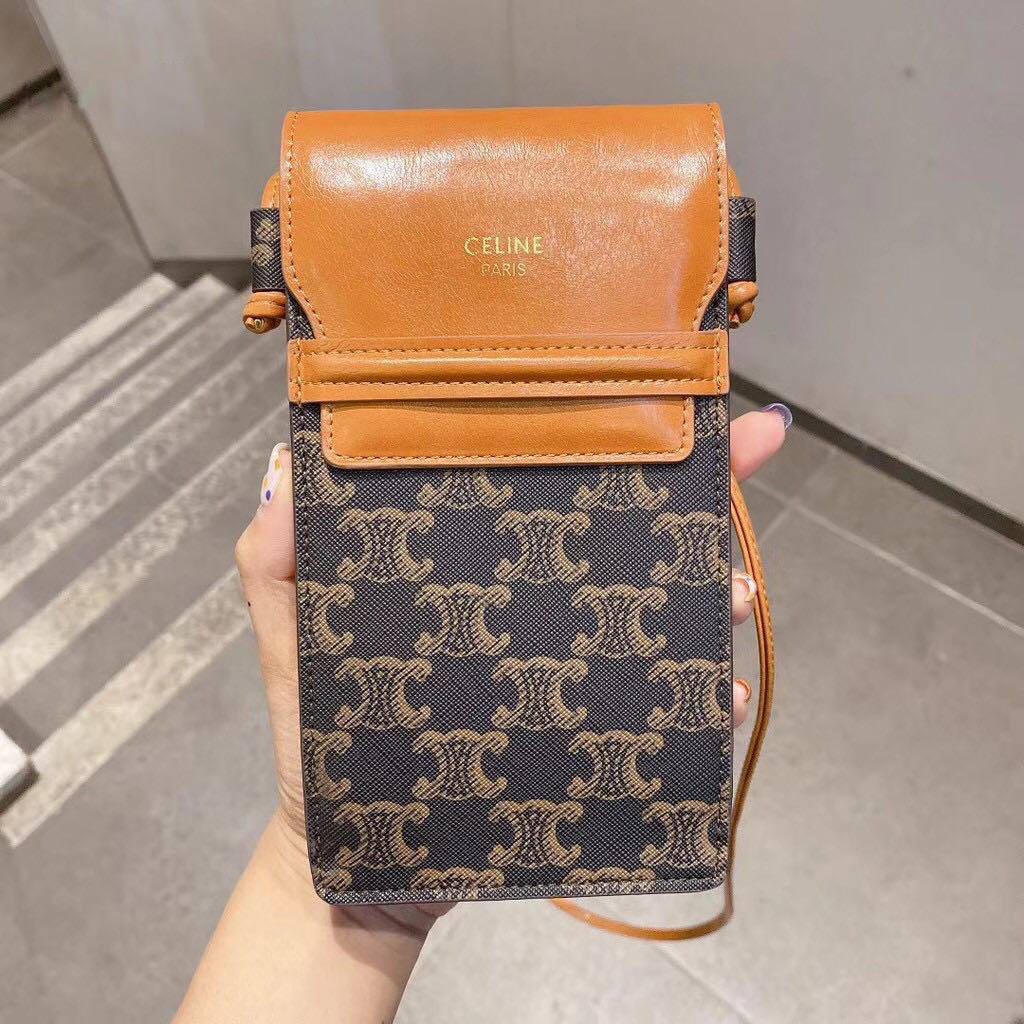 Túi đựng điện thoại C3line triomphe canvas phone pouch fw20