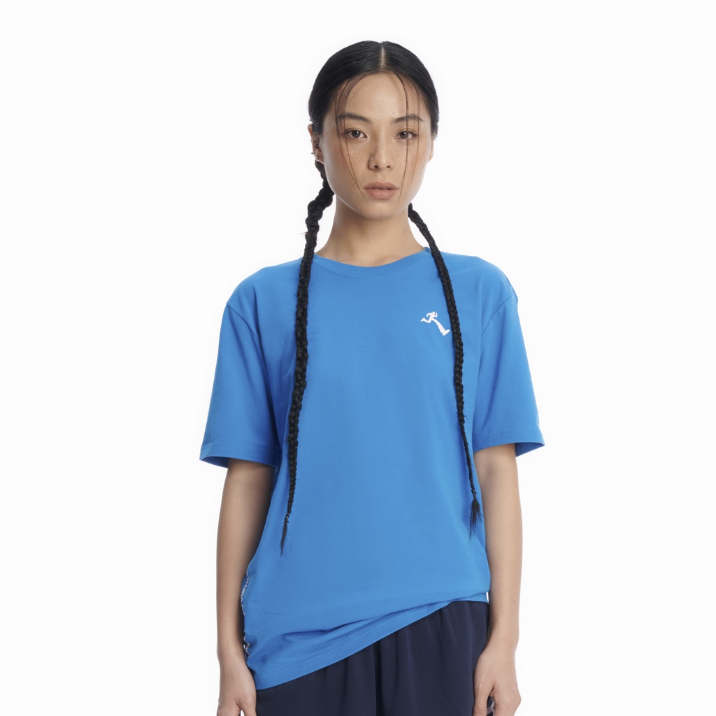 Áo Thun Running Man Vietnam Màu Xanh Logo Trắng Vải Cotton, Unisex - Chính hãng VieSHOP