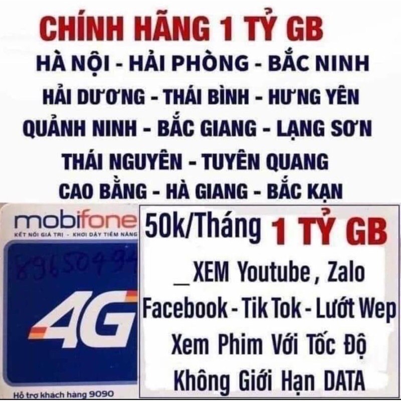 DIP50 sim 4g mobfone max băng thông, chỉ 50k/ tháng. Sim sử dụng cả năm.