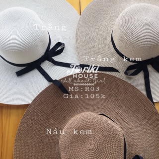 Nón cói rộng rành nơ