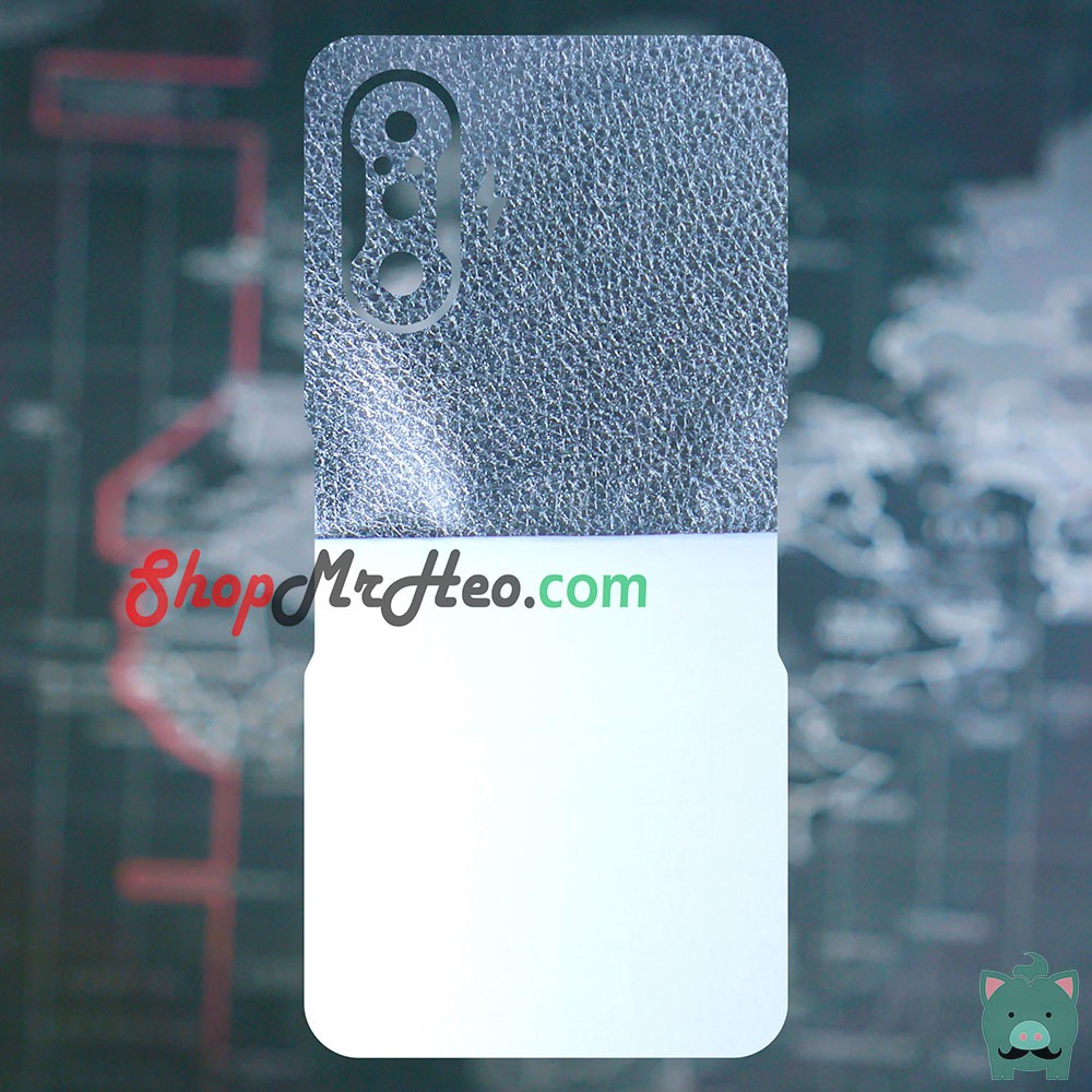 Skin Dán Mặt Sau Lưng Vân 3D Xiaomi Redmi K40 - K40 Pro - Poco F3 - Redmi K40 Gaming - Carbon, Hình hộp, Nhám, Vân Da