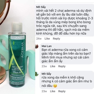 Sữa rửa mặt aderma