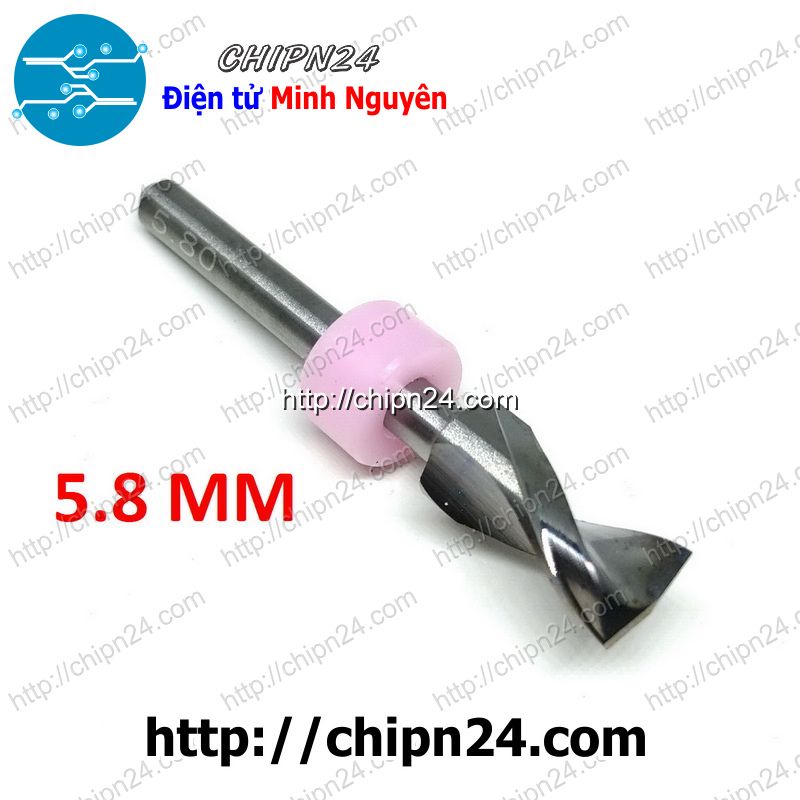 [1 CÂY] Mũi khoan mạch in CNC 5.8mm (Mạch điện tử, PCB)