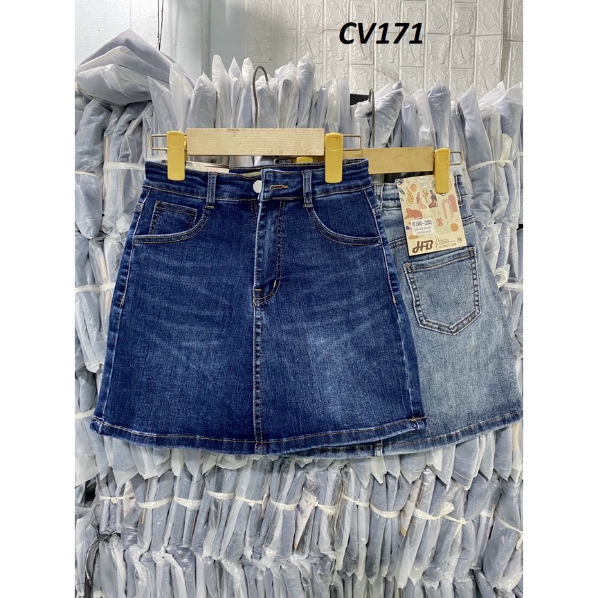 Chân Váy Jeans Co Giãn Có Lót Quần CV171