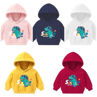Áo nỉ bông hoodie khủng long cho bé
