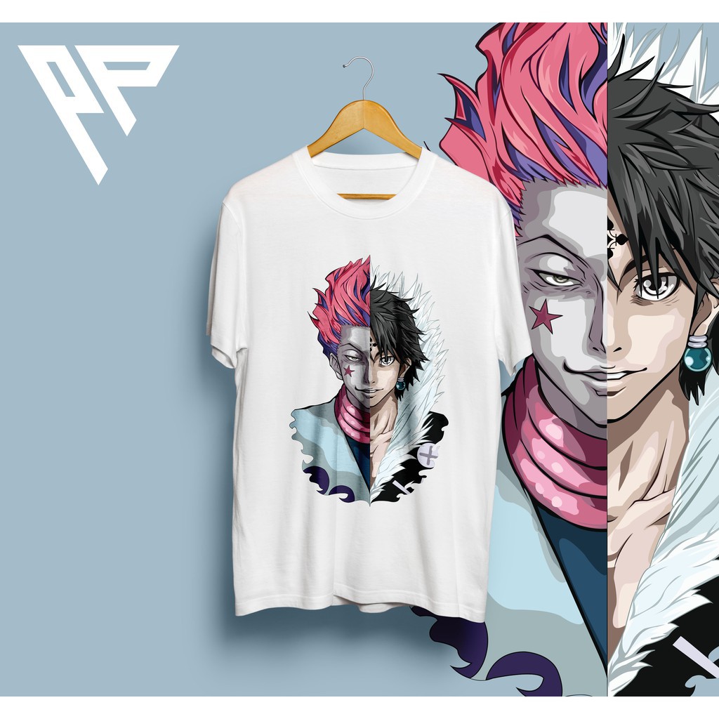 Áo thun in hình Hisoka x Chrollo Hunter x Hunter thời trang nam cổ tròn độc đẹp giá rẻ