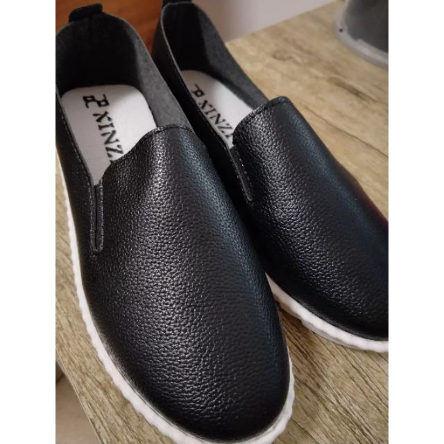 [Hàng quảng châu] Giày slip on da mềm, giày màu trắng, G01 | BigBuy360 - bigbuy360.vn