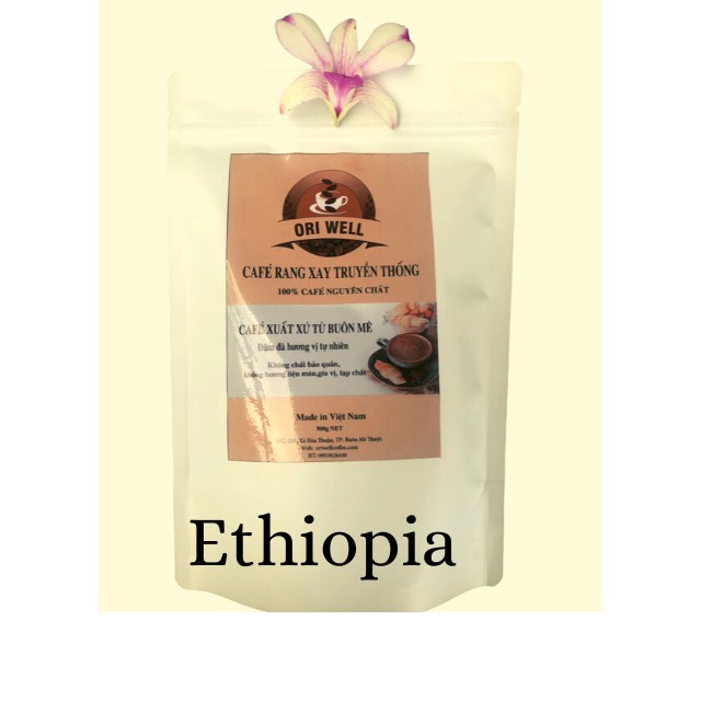 Cà Phê Ethiopia, Cafe, Coffee, Nguyên Chất, Hương Thơm Quyến Rũ, Chua Thanh Nhẹ, Pha Phin & Máy- Ori