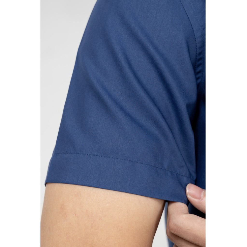 Sơ mi nam cộc tay slim có túi áo sơ mi nam tay ngắn có túi vải lụa mềm chính hãng YODY - SNM4005