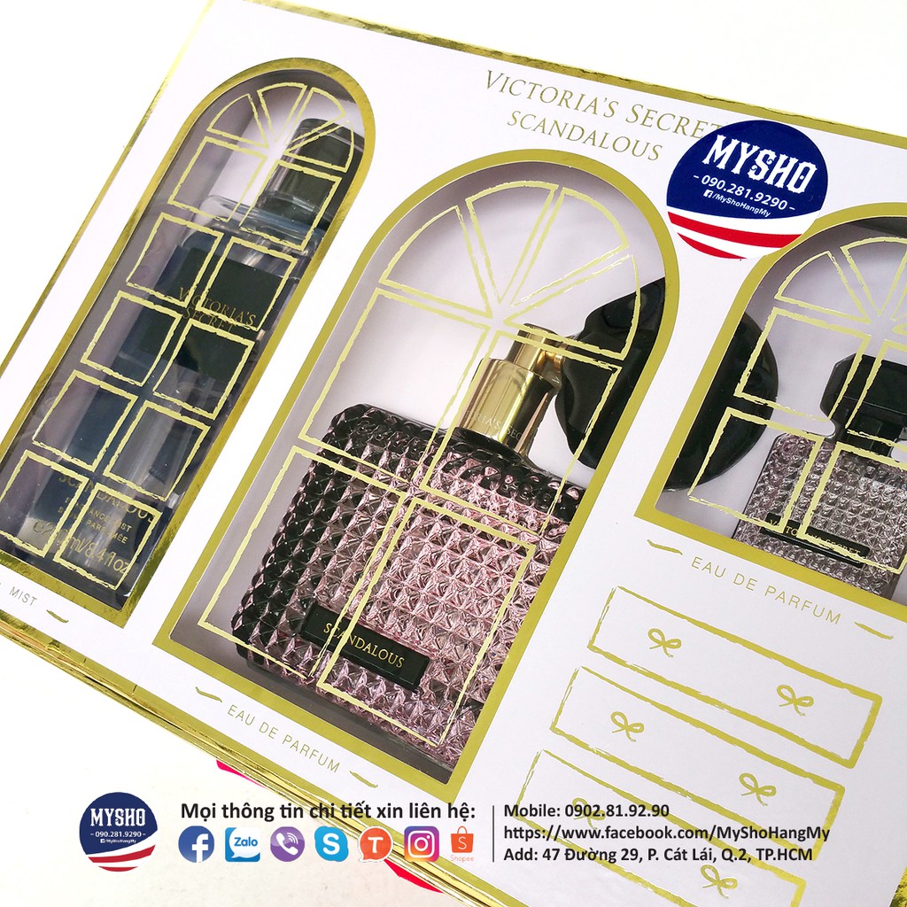 Big sale Nước hoa Victoria Secret Very Sexy, Bombshell, Scandalous, Eau So Sexy, Heavenly, Tease - USA, bộ 100ml | Thế Giới Skin Care