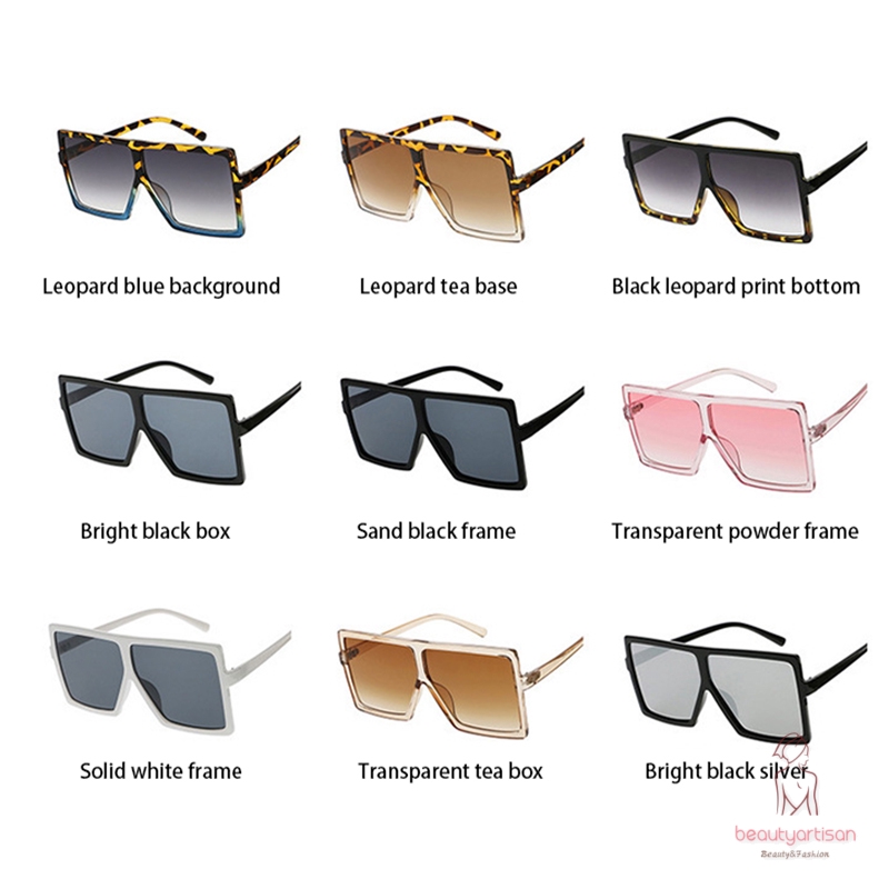 Oversized Square Flat Top Sunglasses Women Men Fashion Sunglasses Shade UV400 | BigBuy360 - bigbuy360.vn