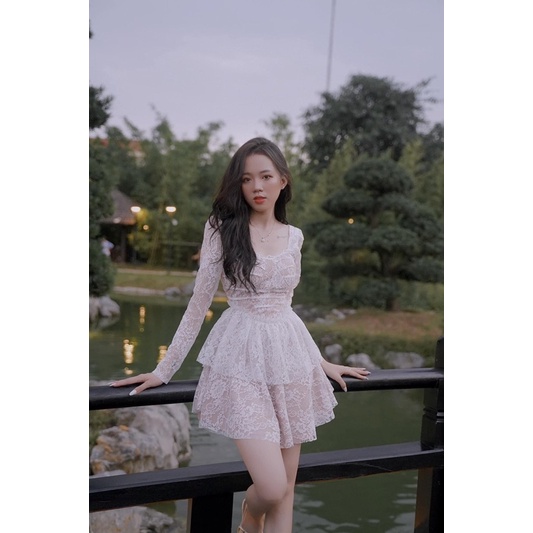 [Mã FAMARAL1 giảm 10K đơn 50K] Váy Ren Tiểu Thư Siêu xinh ( Kèm Ảnh Thật ) Đầm công chúa | BigBuy360 - bigbuy360.vn