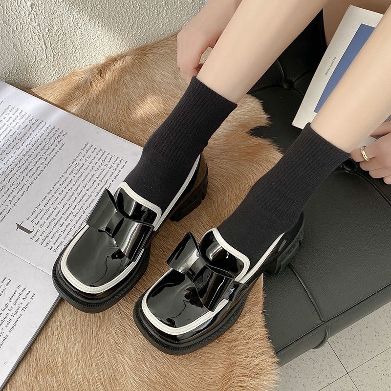 Giày lolita nữ đế cao 5p chất liệu mềm mại, giày búp bê nữ phong cách đáng yêu da mềm