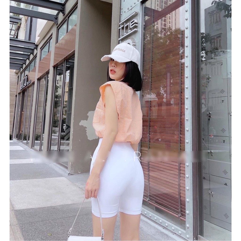 Quần legging đùi nữ MunMunStore quần đùi chất cotton cao cấp háck dáng mix gì cũng hợp AL10856