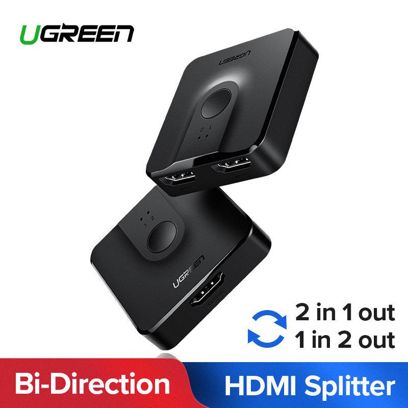 Bộ Gộp và Chia HDMI 1/2 UGREEN 50966 Hỗ Trợ 4k*2k 30Hz - Bộ chuyển mạch HDMI 2 vào 1 ra (Hỗ trợ 2 chiều)