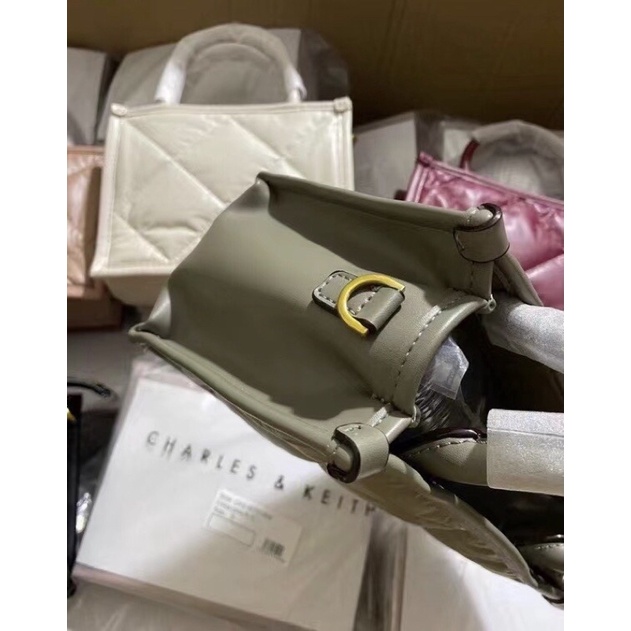 Túi cnk tote tay cầm ô trám