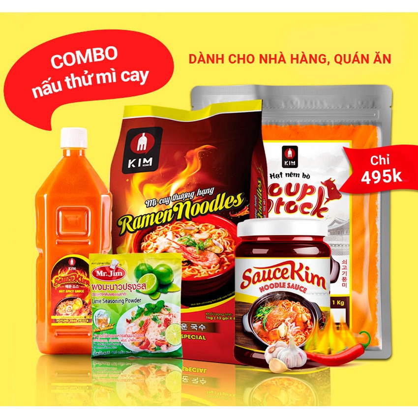 MÌ CAY COMBO NẤU THỬ KINH DOANH MÌ RAMEN, SỐT ỚT, SỐT MÌ, BỘT CHANH DÀNH