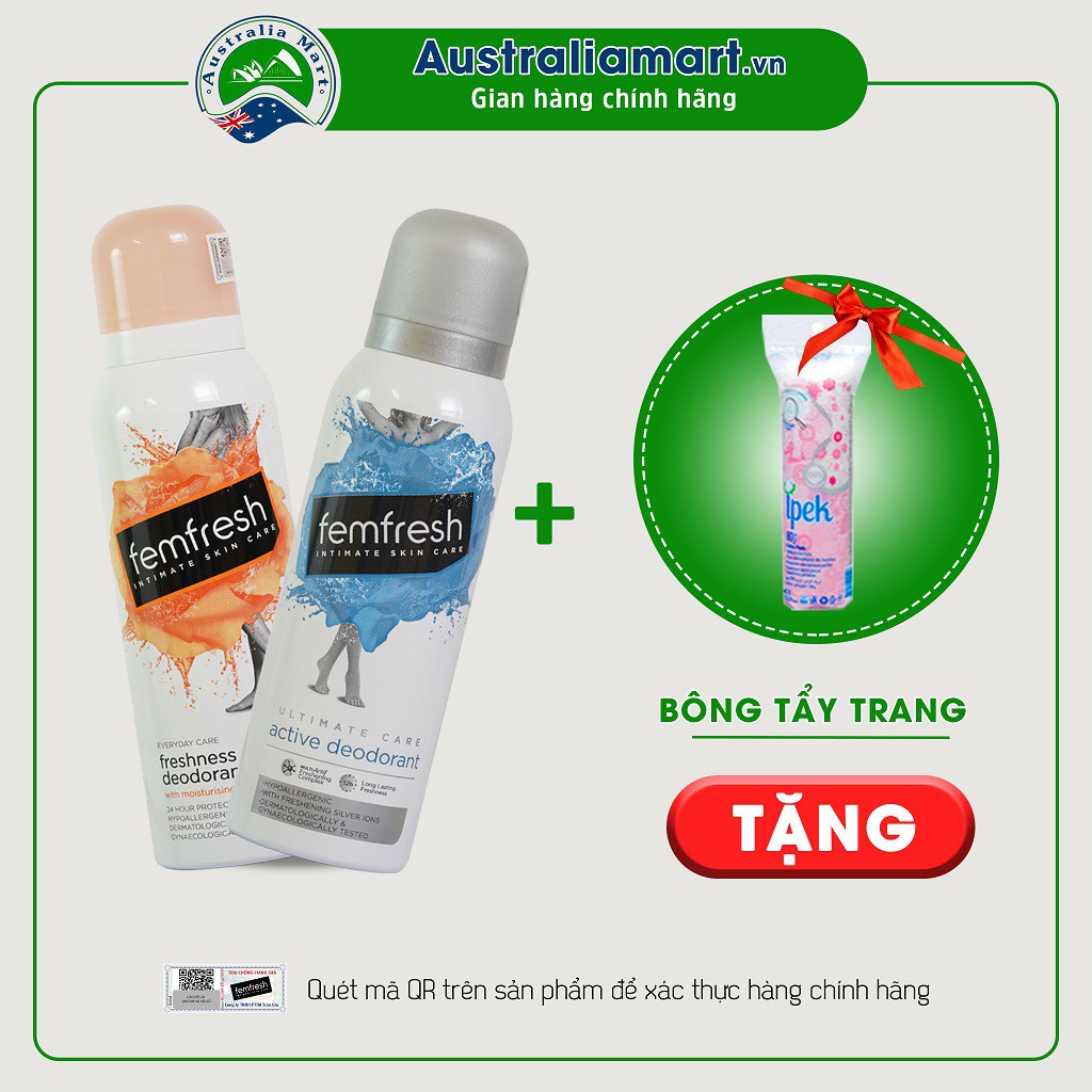 [Tặng Kèm Deal 0đ] Xịt thơm mát vùng kín cao cấp Femfresh UK lọ 125ml