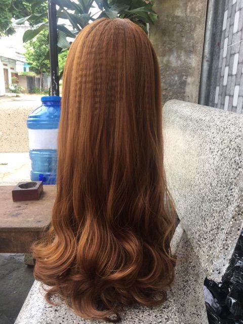 Tóc giả nguyên đầu xoăn đuôi ❤️❤️ FREESHIP ❤️❤️ nguyên đầu xoăn 1574 tặng kèm lưới trùm