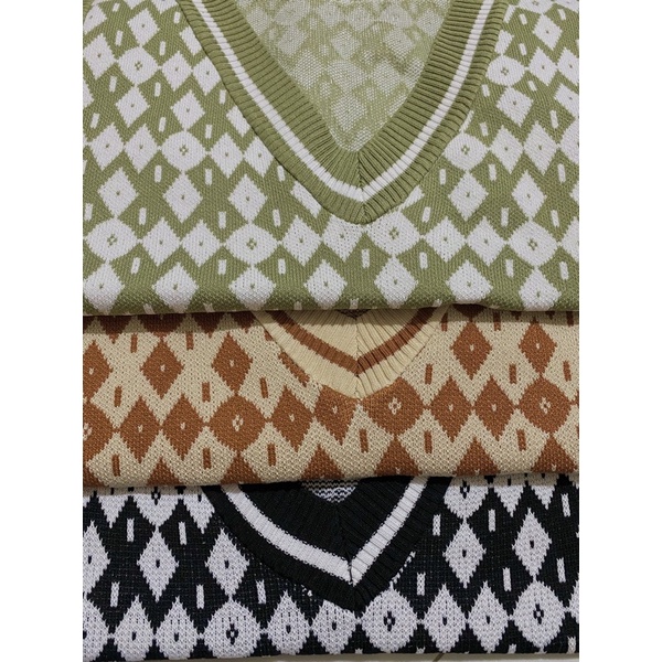 ÁO GILE CỔ V DỆT KIM HÀNG SẴN