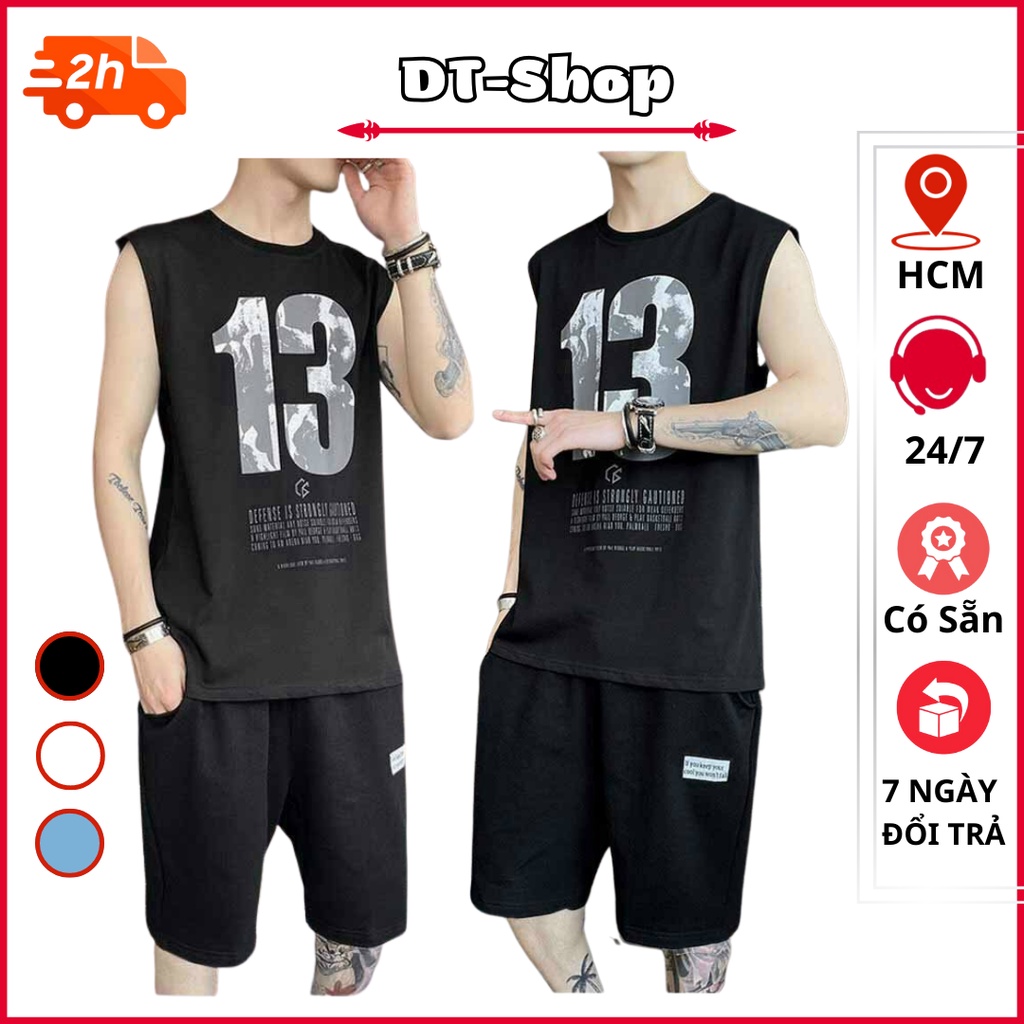 Bộ Quần Áo Thể Thao Unisex 3 Lỗ In Chữ Sô 13 Phong Cách Trẻ Trung Năng Động