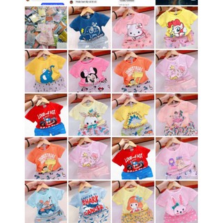bộ cotton xuất hàn hè bé trai/gái