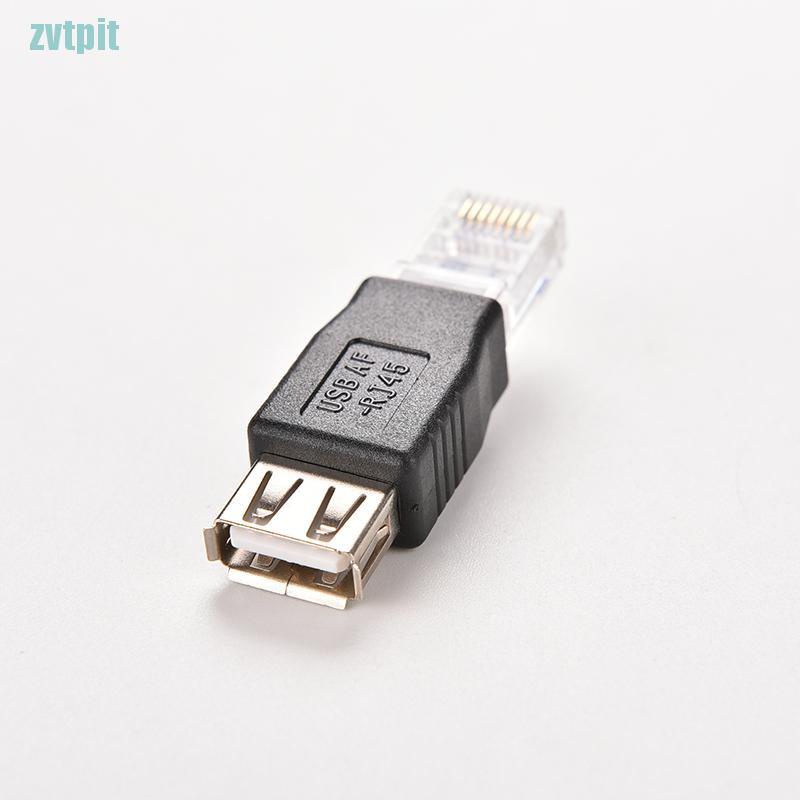 [ZVT] RJ45 Male to USB AF A Female Adapter Socket LAN  Ethernet Router Plug  PT