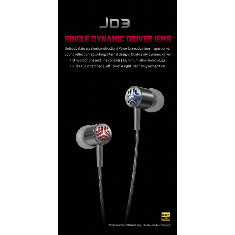 Tai Nghe Nhét Tai FiiO JadeAudio JD3 HiFi Bằng Thép Không Gỉ Có MIC HD IEM Cho iPhone / Huawei / Xiaomi