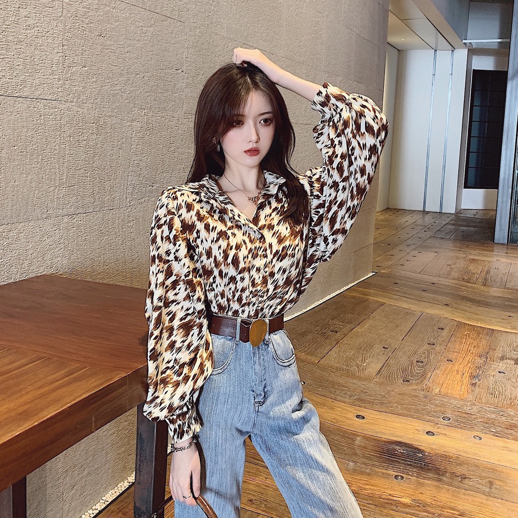Áo sơ mi kiểu nữ tay dài Emilyshop ulzzang