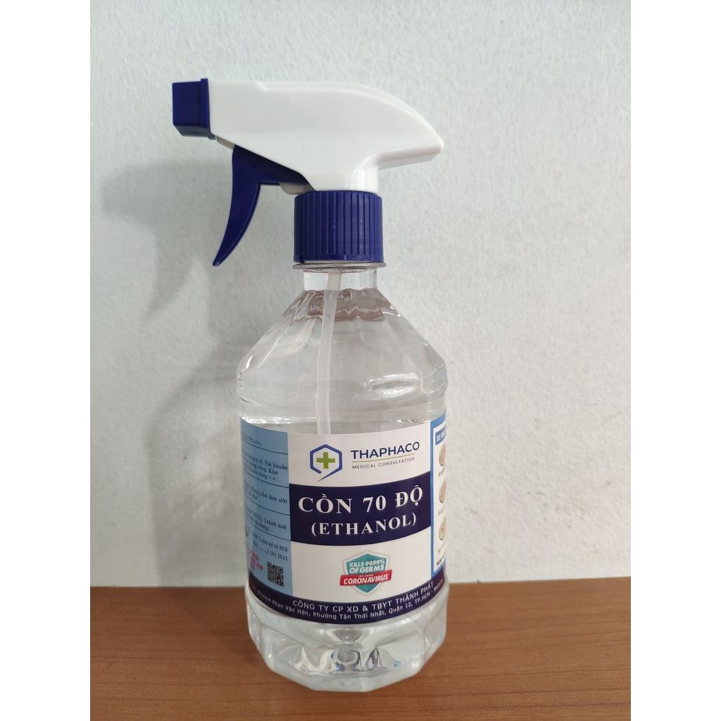 HỎA TỐC 2H HCM - Cồn 70 Độ Sát Khuẩn THAPHACO, Chai Xịt 500ML (Có giấy tờ kiểm nghiệm) | BigBuy360 - bigbuy360.vn