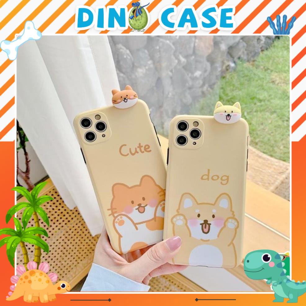 Ốp lưng iphone leo IMD Mèo - Dog Cute 7plus/ 8plus / x /xs /xsmax/11/ /11 promax/12/12pro/12promax  DT07- Dino Case