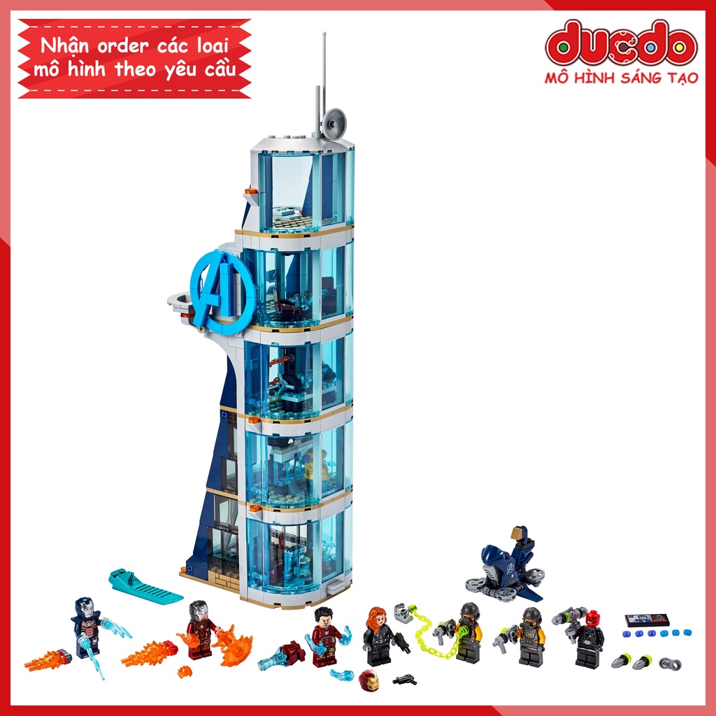 LRI 11564 Lắp ghép Trận chiến trên tháp Avengers - Avengers Tower Battle - Đồ chơi Xếp hình Mô hình Iron Man 76166 BLA