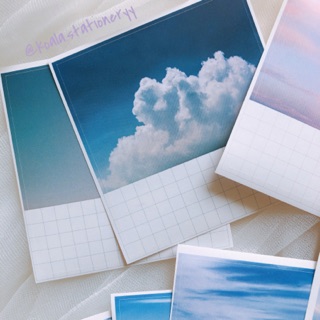 Bullet Journal sticker - Combo 12 note bầu trời