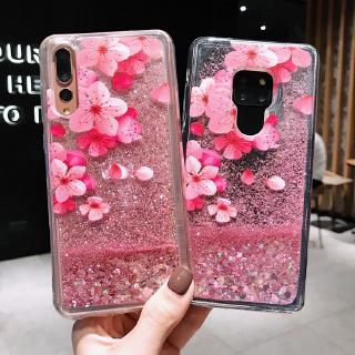 Huawei mate 20 pro lite case p30 p20 lite mate 9 10 pro nova 4e 2i phone cover quicksand glitter clear protector casing