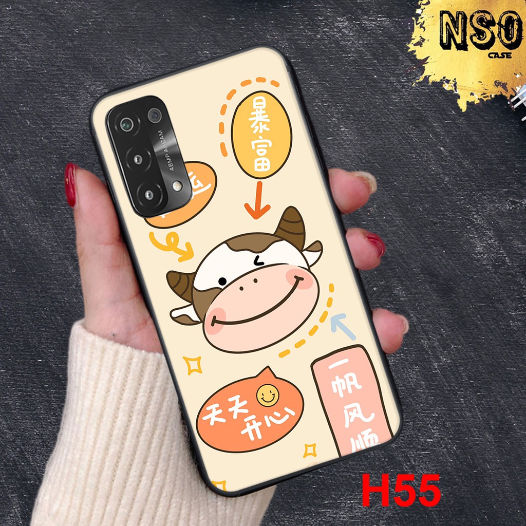 [HÀNG HOT]Ốp Lưng Oppo A74 - Oppo A54 In hình Bò Sữa Dễ Thương