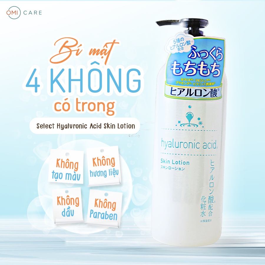 Nước Dưỡng Da Lotion Chiết Xuất Acid hyaluronic S Select Cấp Ẩm Toàn Diện Nhật Bản 500ml