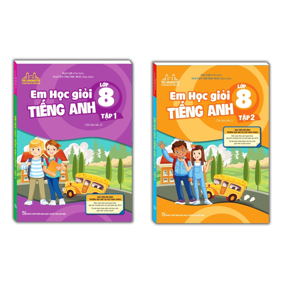 Sách - Combo Em học giỏi tiếng Anh lớp 8 ( T1+T2 )