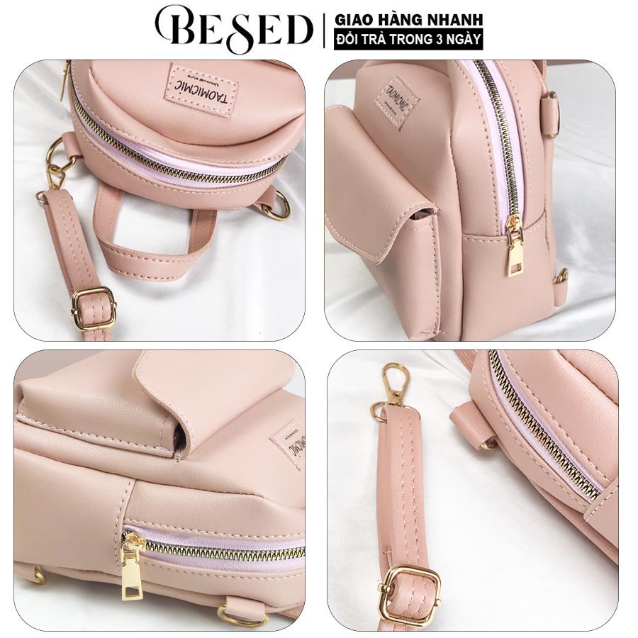 Balo mini nữ thời trang du lịch đi chơi giá rẻ sang chảnh dễ thương da mềm phong cách đi học xinh xắn cá tính BESED T037