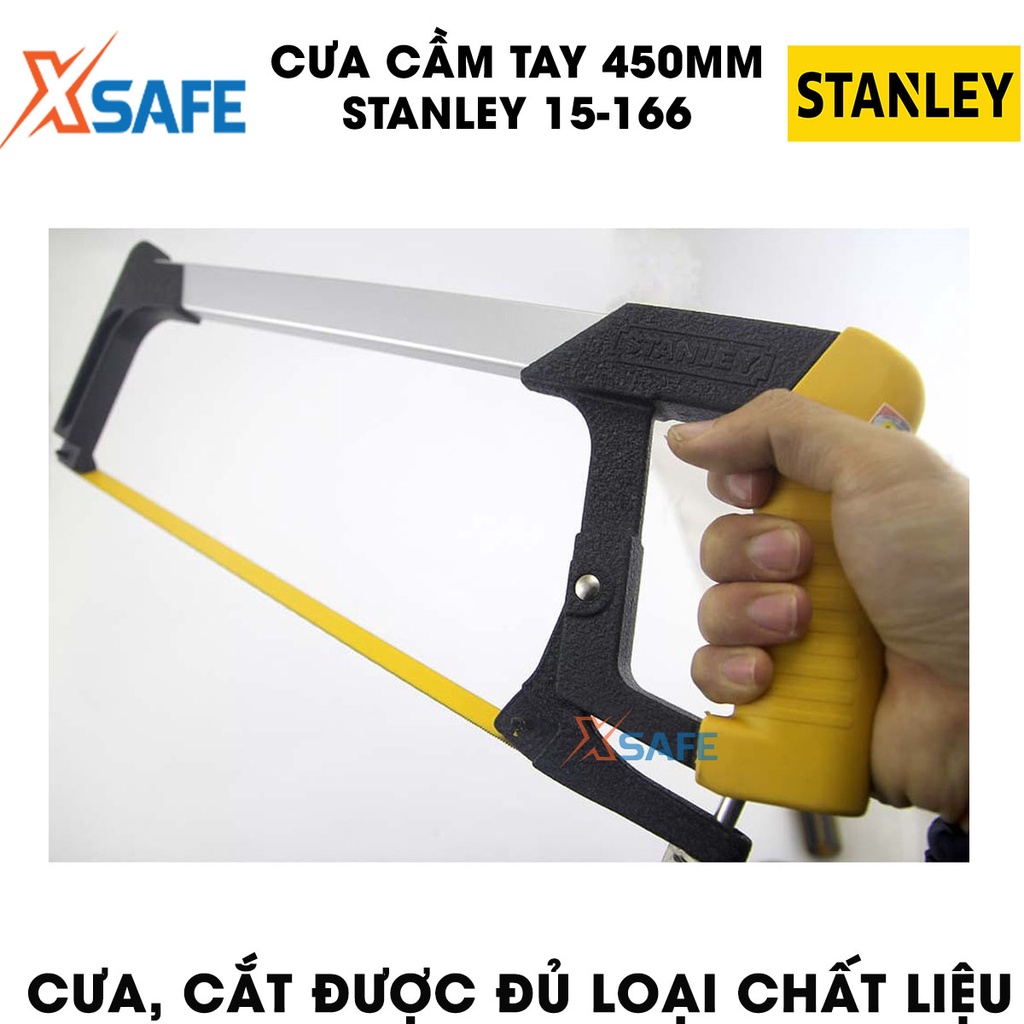 Cưa cầm tay STANLEY 15-166 450mm Cưa tay Stanley khung hợp kim nhôm nhẹ, bền, lưỡi cưa thép cứng cáp - chính hãng