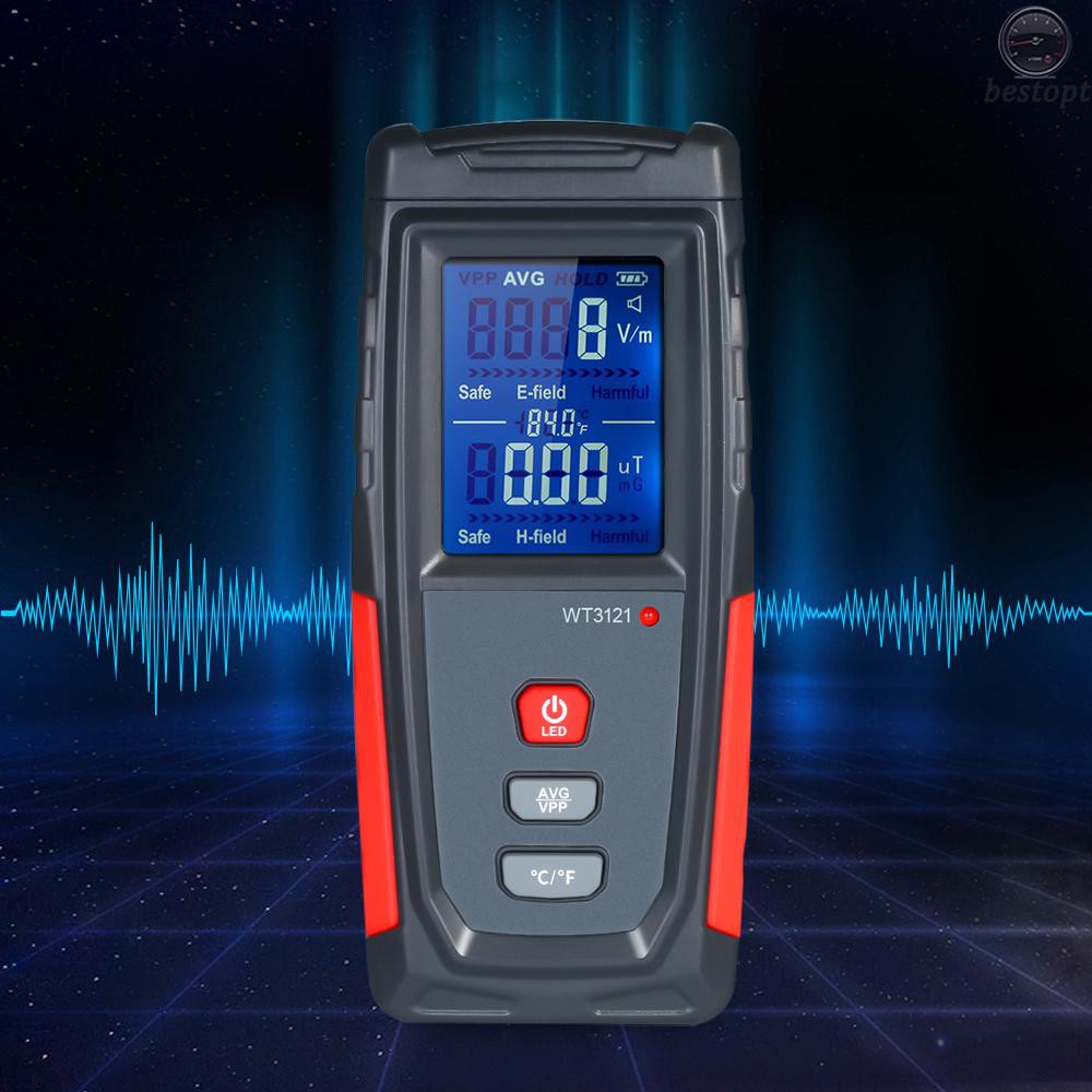 B&O High Precision Handheld Mini Digital LCD EMF Tester Electromagnetic Field Radiation Detector Meter Dosimeter Tester Counter