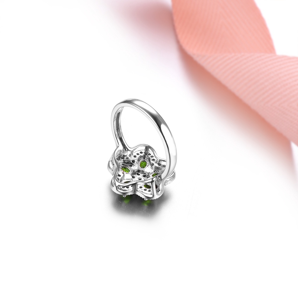 Nhẫn Mạ Bạc 925 Đính Đá Zircon Tự Nhiên Chất Lượng Cao