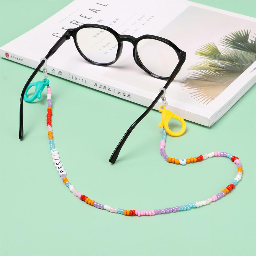 Dây Đeo Mắt Kính Chống Thất Lạc Dạng Chuỗi Hạt Phong Cách Retro Thời Trang