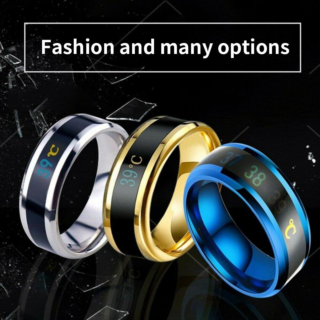 Nhẫn Thép Không Gỉ Đổi Màu Theo Tâm Trạng Cảm Xúc Chống Thấm Nước [hxbgxb]