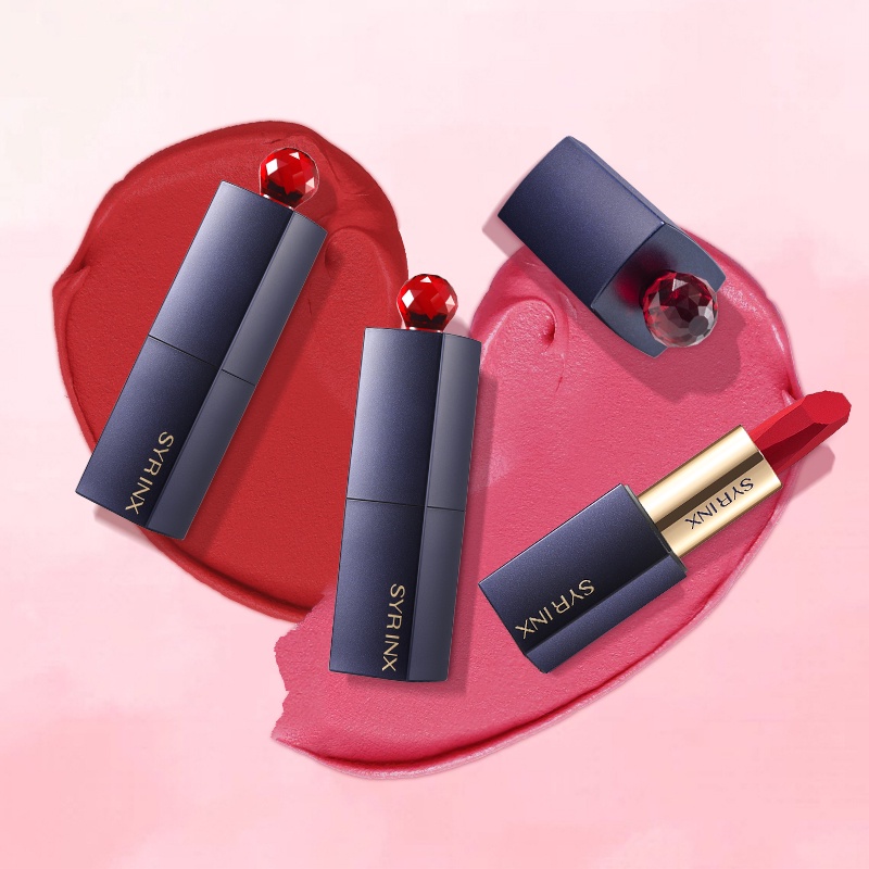 Son lì SYRINX kết cấu nhung mịn lên màu lâu trôi không dễ phai màu son nữ sinh 3g