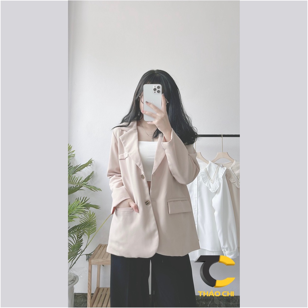 Áo khoác Blazer nữ chất tuyết mưa, áo khoác ves nữ đơn giản, nhẹ nhàng, trẻ trung phong cách Hàn Quốc | BigBuy360 - bigbuy360.vn