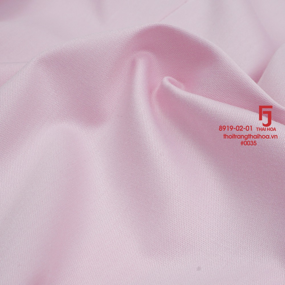 Áo sơ mi nữ công sở dài tay Thái Hòa, màu hồng, vải sợi tre siêu thoáng khí 8919-02-01