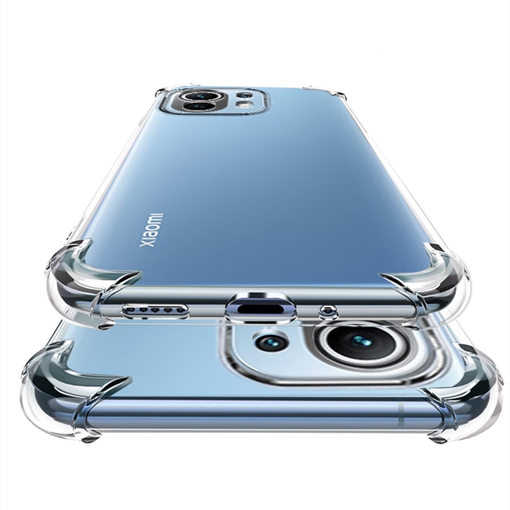 Ốp điện thoại silicone mềm trong suốt chống sốc cho Xiaomi Mi 11 Lite 11 8 9 10 Lite 9t Note 10 Pro Poco M3 Pro