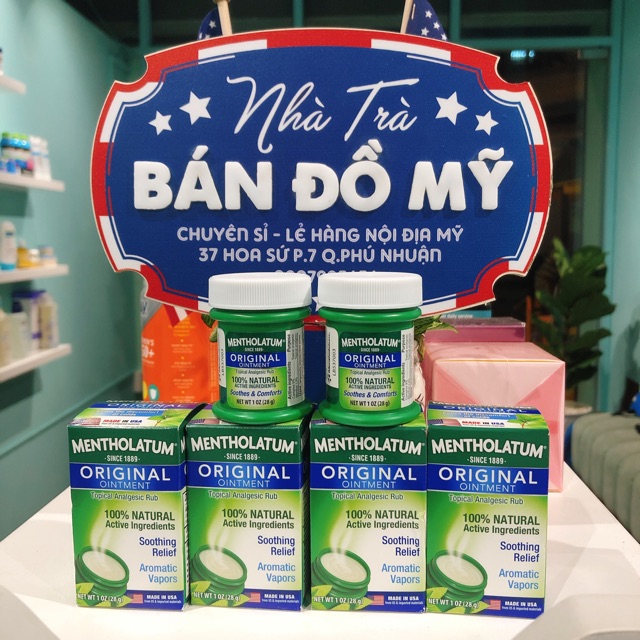 DẦU CÙ LÀ MENTHOLATUM 100% Natural 28g Since 1889 HÀNG NỘI ĐỊA MỸ