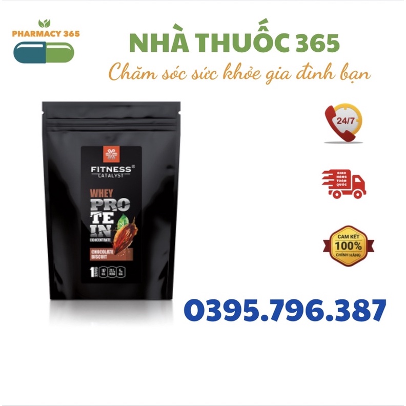 Thực phẩm dành cho chế độ ăn đặc biệt Fitness Catalyst Whey protein concentrate Chocolate biscuit – 500gr/túi