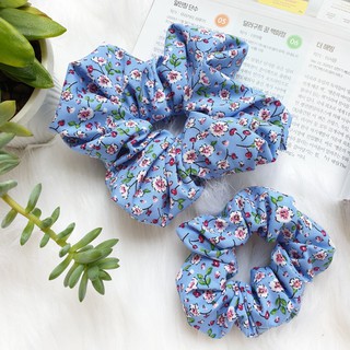 CỘT TÓC SCRUNCHIES LỤA HOA CHERRY NHÍ TO DÚN NHIỀU CJ5